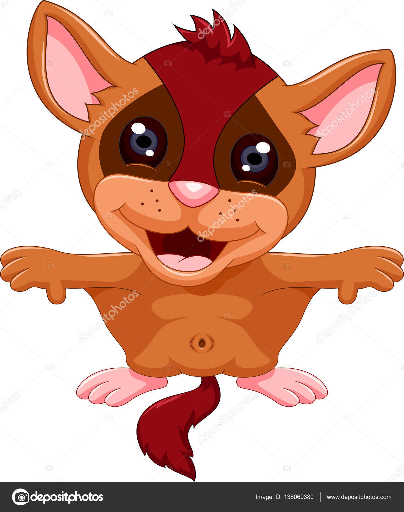 Cute Flying squirrel cartoon — Stock Photo © starlight789 136069380