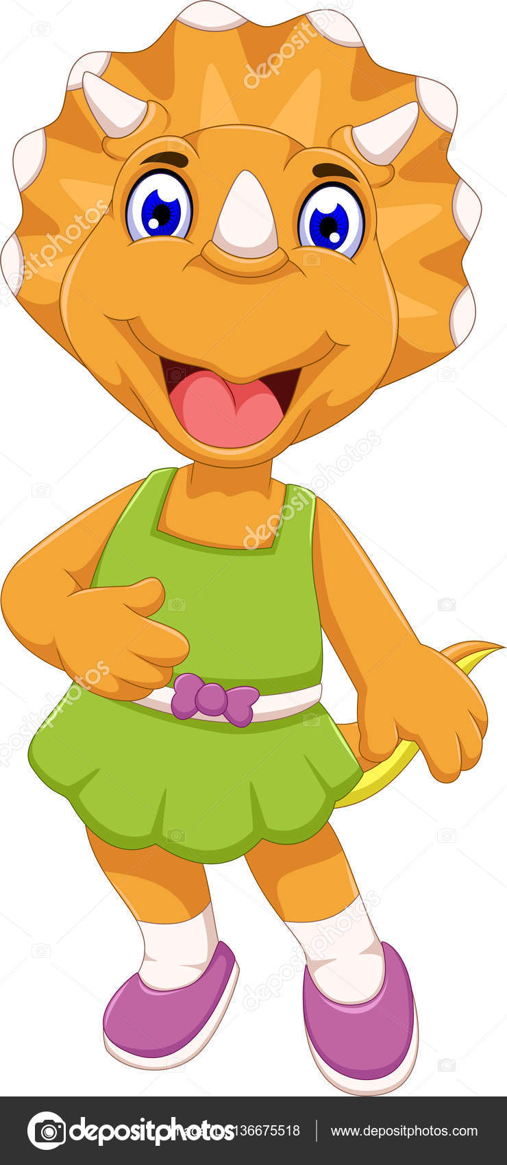 面白い女性恐竜漫画のポーズ ストック写真 C Starlight7