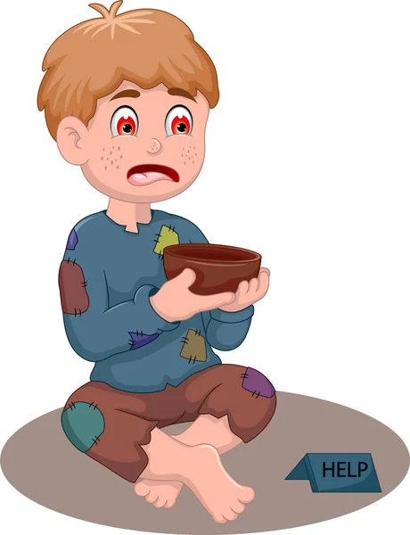 Beggar man cartoon — Stock Vector