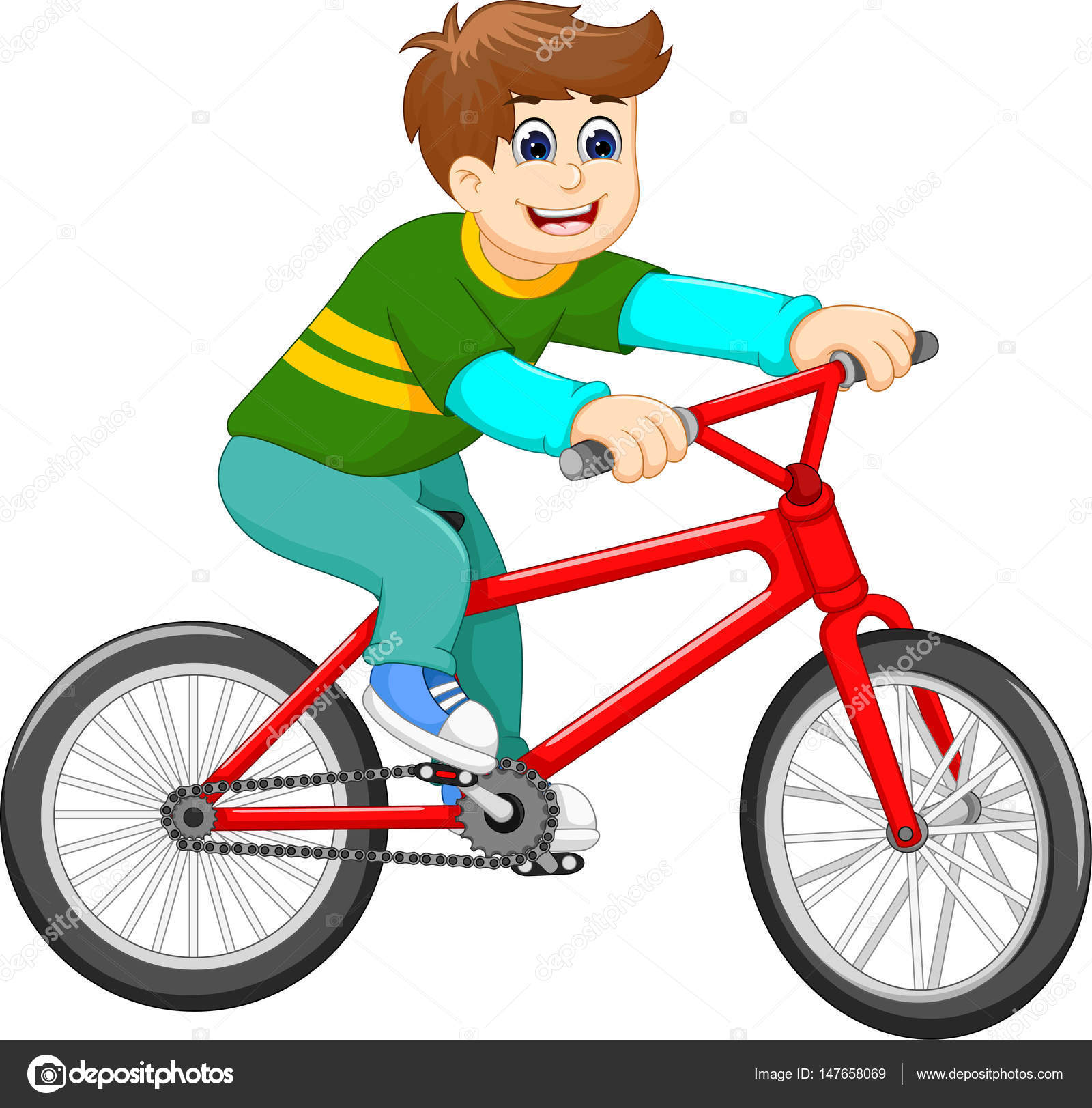 Funny boy cartoon riding bicycle Stock Photo by ©starlight789 147658069 Funny boy cartoon riding bicycle Stock Photo by ©starlight789 147658069