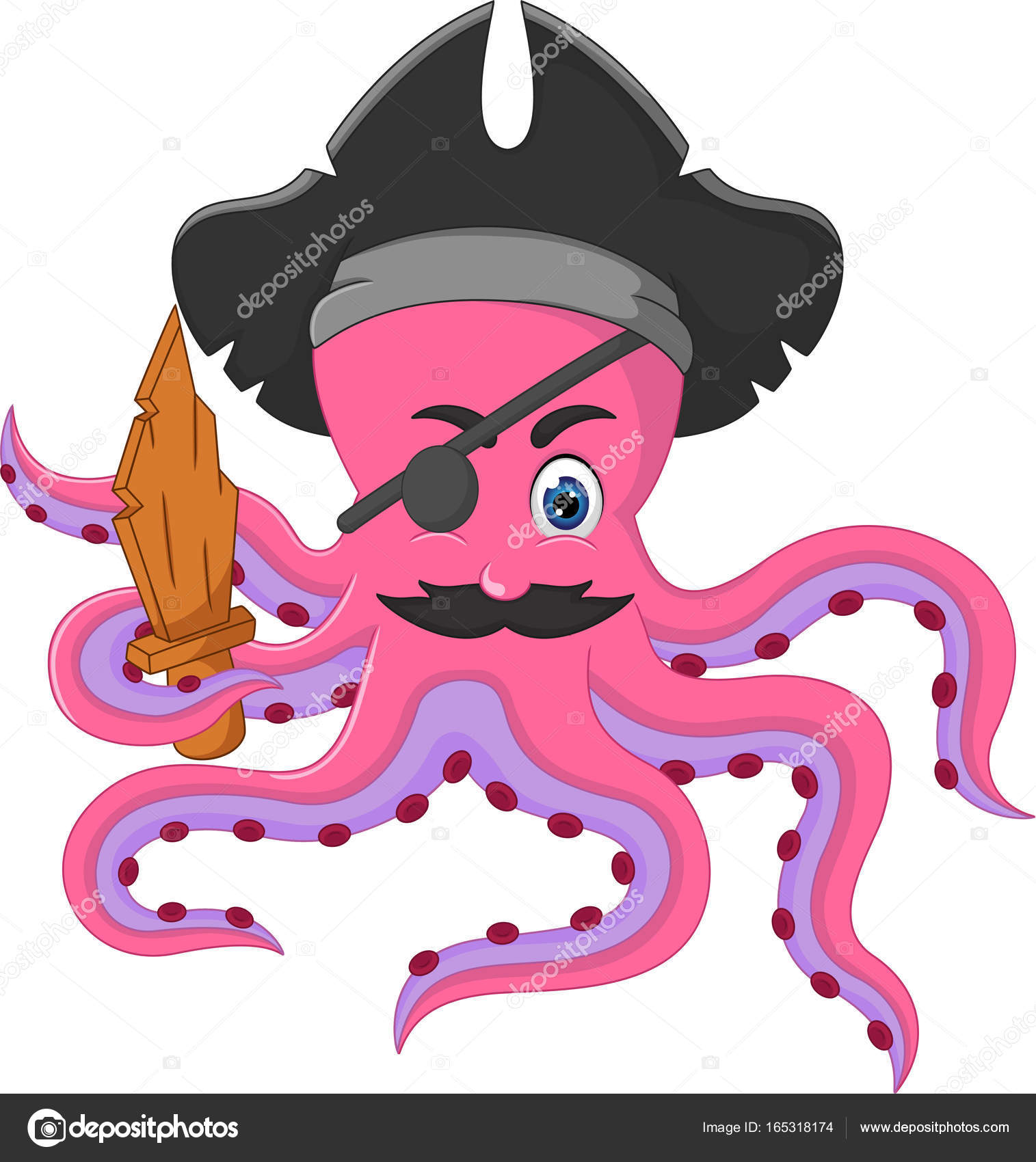 Funny pirate squid cartoon posing with smile Stock Vector Image by ©starlight789 #165318174 Funny pirate squid cartoon posing with smile Stock Vector Image by ©starlight789 #165318174