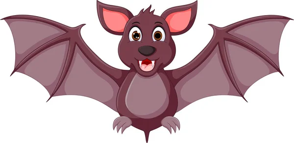 Cute baby bat cartoon posing — Stock Vector