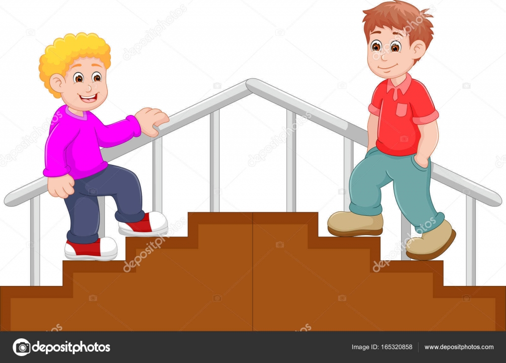 На ступеньку вскакивает хлопчик. Ступеньки на прозрачном фоне. Лестница для детей. Мальчик на лестнице. Мальчик идет по ступенькам.