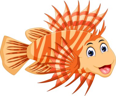 cute cartoon of lion fish clipart