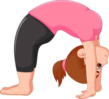 Yoga spor Koç karikatür eylem vücut kemerli