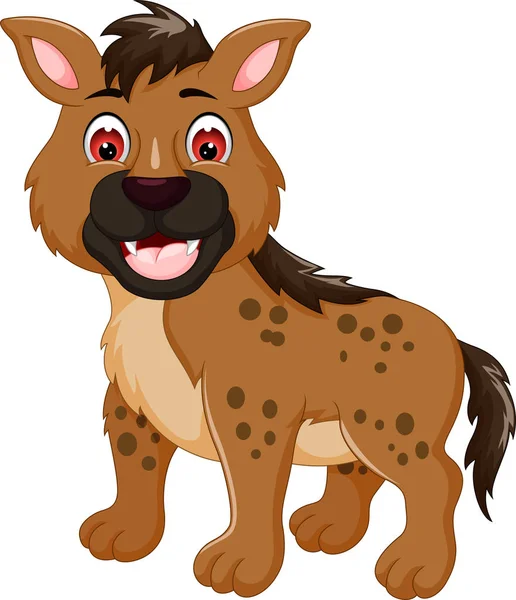 Grappige Hyena Cartoon Poseren Met Lachen — Stockfoto