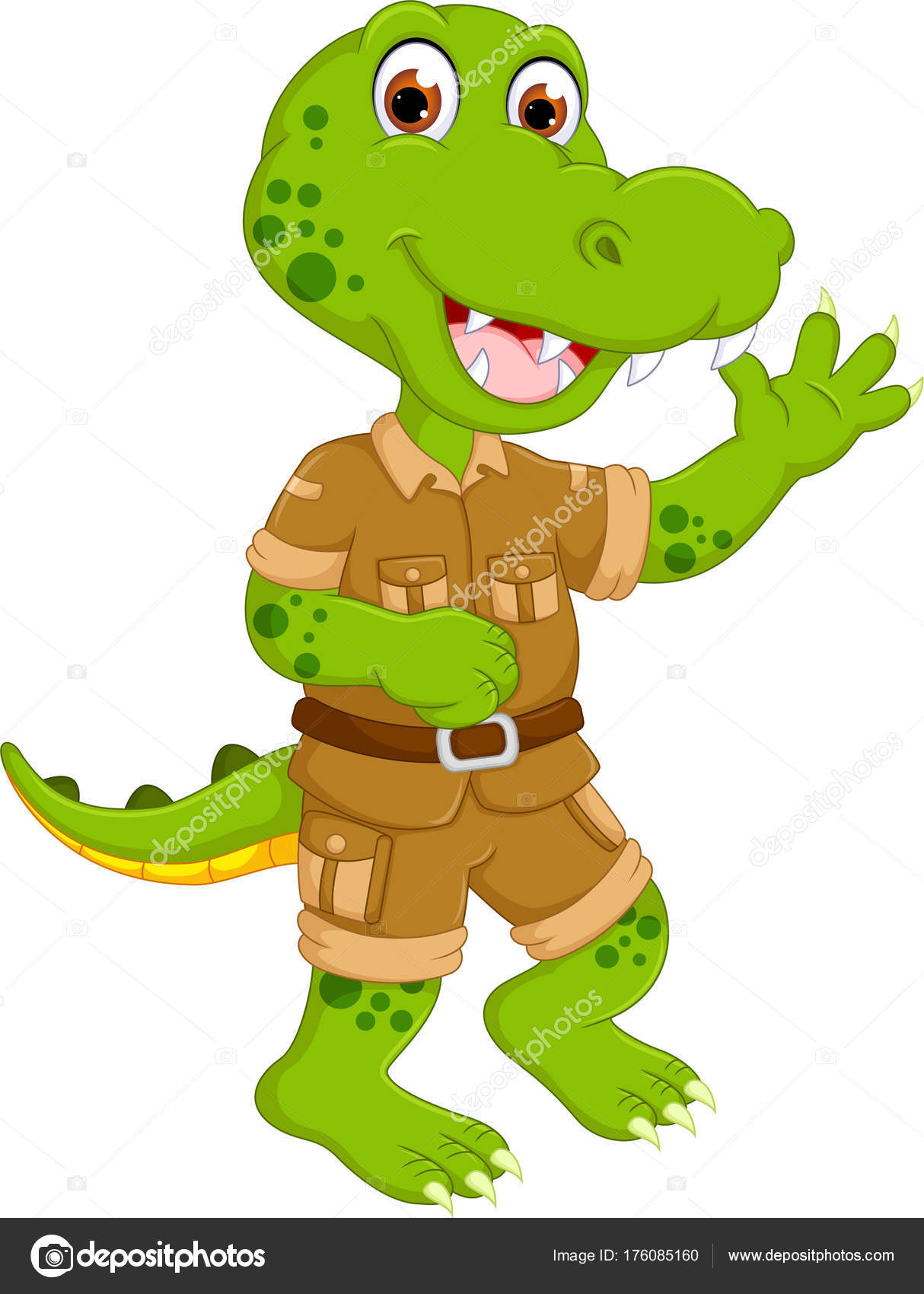 Funny Crocodile Cartoon Dancing Smile Waving Stock Photo by ©starlight789  176085160