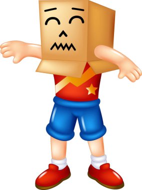 yakışıklı insan karton karikatür ayakta sallayarak ile