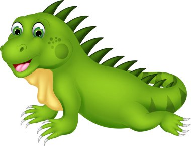 gülen ile poz şirin iguana çizgi film