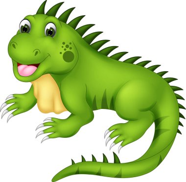 gülen ile poz şirin iguana çizgi film