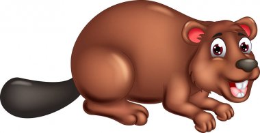 komik bir sıçan karikatür ile gülümseyerek poz