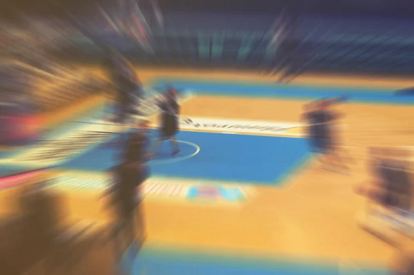 Europen basketball motion blur background,vintage effect — Stock Photo, Image