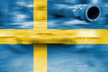 askeri güç Tema, Hareket Bulanıklığı İsveç bayrağı ile tank