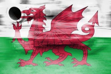 askeri güç Tema, Hareket Bulanıklığı Galler bayrağı ile tank