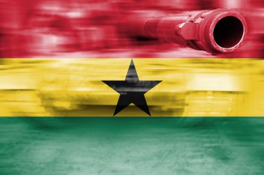 askeri güç Tema, Hareket Bulanıklığı Gana bayrağı ile tank