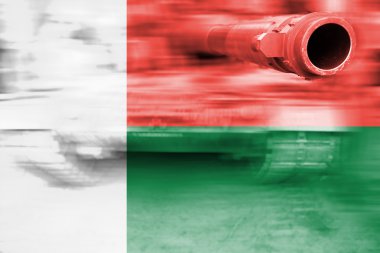 askeri güç Tema, Hareket Bulanıklığı Madagaskar bayrağı ile tank