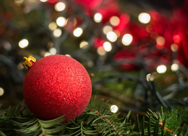 Closeup of Christmas tree decorations — Stock Photo, Image