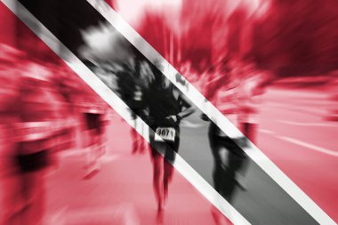 Maraton koşucusu Hareket Bulanıklığı Trinidad ve Tobago f harmanlama ile