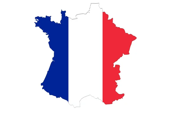 Close up on France on white background — Stock Photo, Image