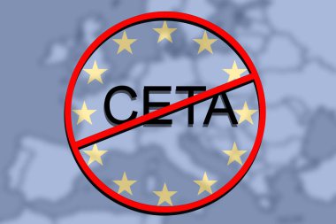 anty Ceta - kapsamlı ekonomik ve ticaret anlaşması Avrupa Birliği arka plan üzerinde