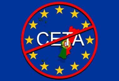 anty Ceta - kapsamlı ekonomik ve ticaret anlaşması Avrupa Birliği arka plan, Portekiz harita üzerinde
