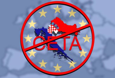 anty Ceta - kapsamlı ekonomik ve ticaret anlaşması Avrupa Birliği amaç, Hırvatistan harita üzerinde