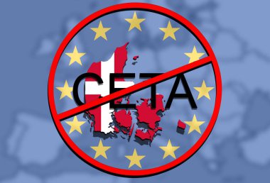  anty Ceta - kapsamlı ekonomik ve ticaret anlaşması Avrupa Birliği arka plan, Danimarka harita üzerinde
