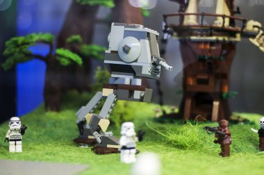 Wroclaw, Polonya - 25 Ocak 2014: Star Wars Lego blokları tarafından yapılan.