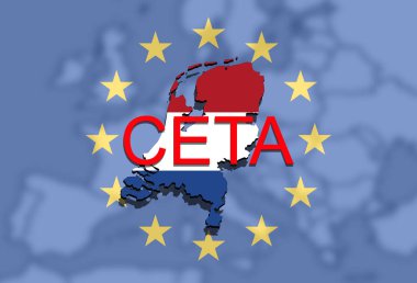 Ceta - kapsamlı ekonomik ve ticaret anlaşması Avrupa Birliği arka plan, Holland harita üzerinde
