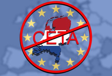 anty Ceta - kapsamlı ekonomik ve ticaret anlaşması Avrupa Birliği arka plan, Holland harita üzerinde