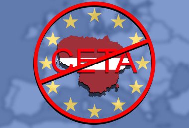 anty Ceta - kapsamlı ekonomik ve ticaret anlaşması, Litvanya Haritası