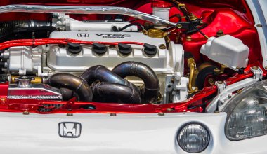 Wroclaw, Polonya - 9 Temmuz: Honda Vtec motor yarış yakın