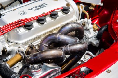 Wroclaw, Polonya - 9 Temmuz: Honda Vtec motor yarış yakın