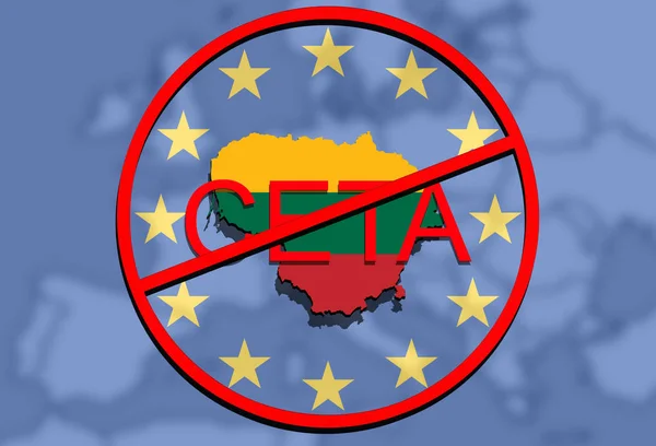 Anty Ceta - omfattande ekonomisk och handelsavtal på euron U — Stockfoto