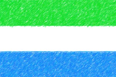 Sierra Leone arka plan o doku, renk kalem efekti bayrağı.