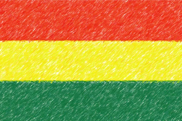 Bolívia háttér o textúra, színes ceruza hatás zászlaja. — Stock Fotó