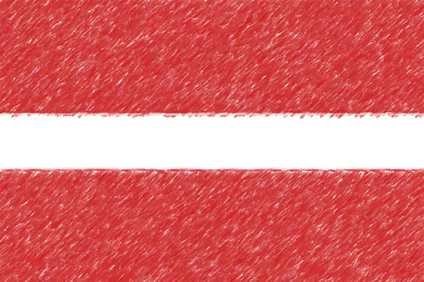 Прапор Латвії фон o текстури, колір ефект олівця. — стокове фото