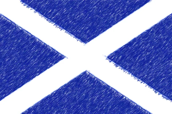 Bandera de Escocia fondo o textura, efecto lápiz de color . —  Fotos de Stock