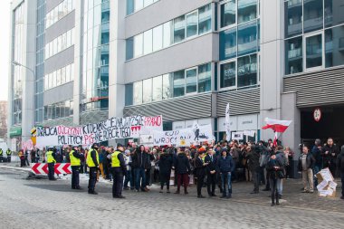 Wroclaw, Polonya - 22 Ocak 2017: K tarafından düzenlenen gösteri