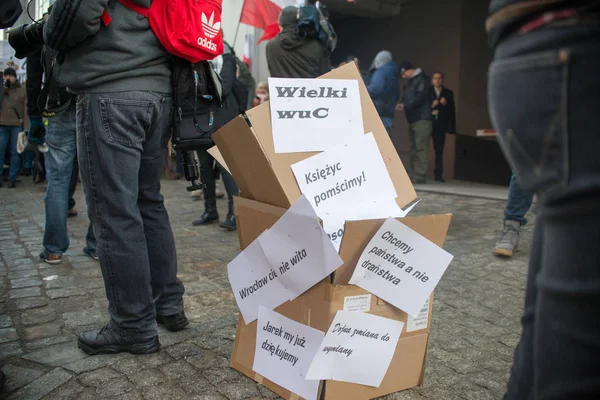 Wroclaw, Lengyelország - 2017. január 22.: Demonstrációs K szervezésében — Stock Fotó