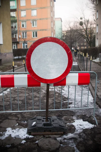 No entry sign on the street — Stock Photo, Image