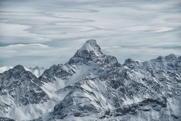 Vista desde la montaña Nebelhorn, Alpes bávaros, Oberstdorf, Ge —  Fotos de Stock