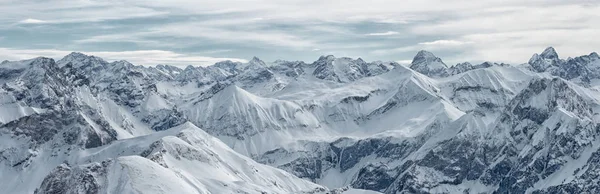 Stor Panorama utsikt från berget Nebelhorn, bayerska Alperna, — Stockfoto