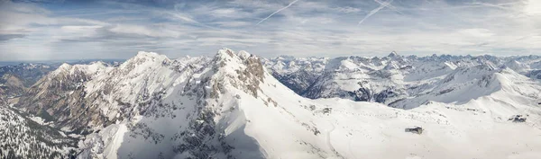 Vista desde la montaña Nebelhorn, Alpes bávaros, Oberstdorf, Alemania —  Fotos de Stock