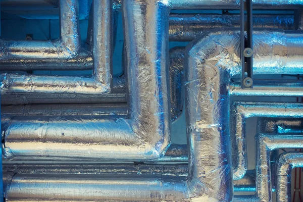 Close up on air condition pipes — Stock Photo, Image