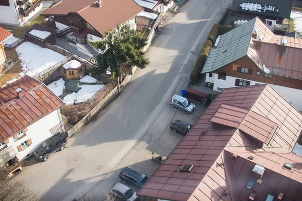 Aerial view of small town in Europe — Stock Photo, Image