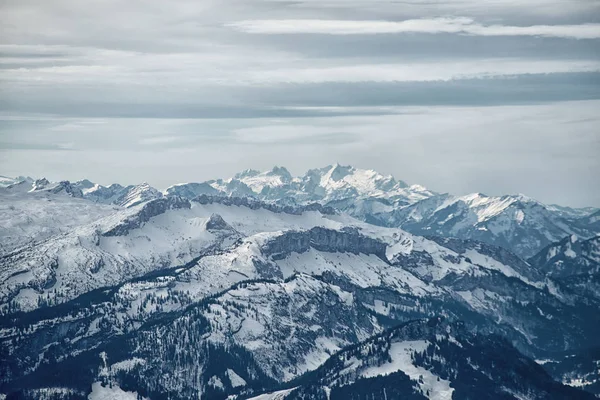 Utsikt från berget Nebelhorn, bayerska Alperna, — Stockfoto