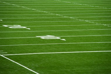 Close up on football pitch - yards clipart