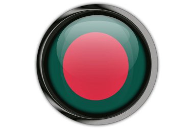 Bangladeş bayrağı düğmesini PIN Isolated beyaz arka plan üzerinde