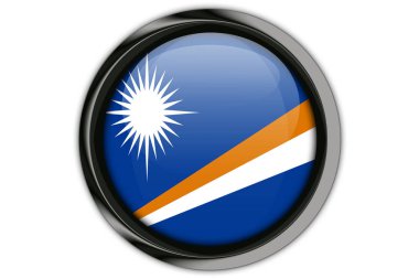 Marshall Adaları bayrak düğmesini PIN Isolated üzerinde beyaz Backg